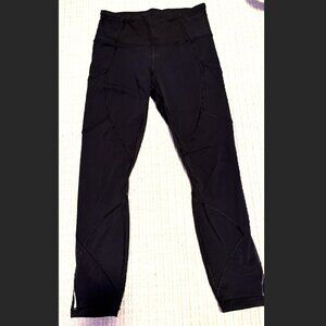 Lululemon Black Mesh Leggings Size 6